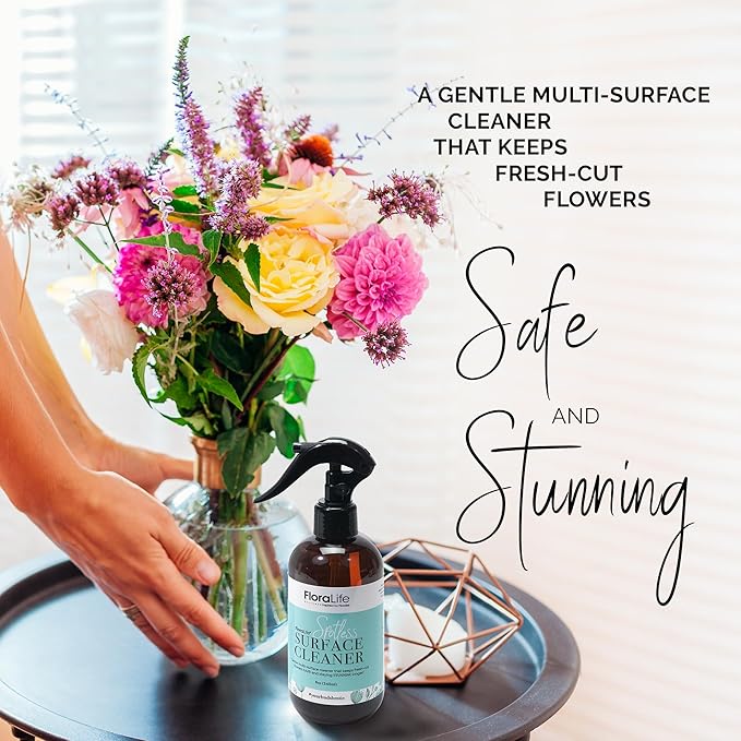 Floralife Surface Cleaner - Gentle Multi-Surface Cleaner Spray for Flower Vases and Tools - 8oz
