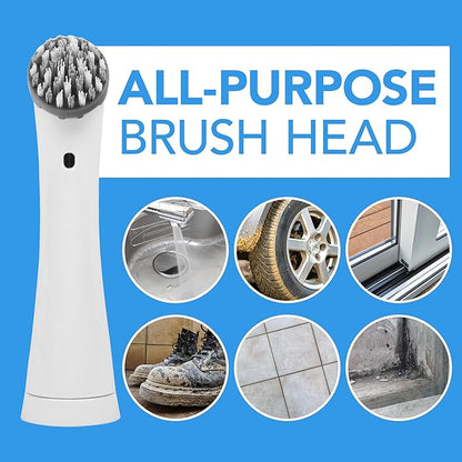 Impresa 3-Pack Grout Cleaner Brush Heads - Compatible with Rubbermaid Reveal Power Scrubber - Grey/White Nylon Replacement Heads - for Electric Spin Scrubber, Shower Cleaner & Scrub Brush