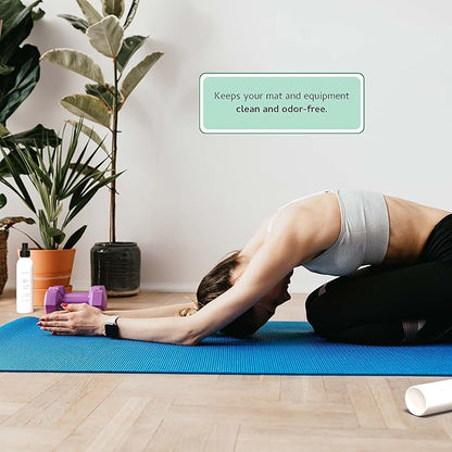 Begley's Yoga Mat Cleaner and Deodorizer Spray 8oz, with Fragrant Essential Oils, Pure Eucalyptus & Lavender - 2 Pack