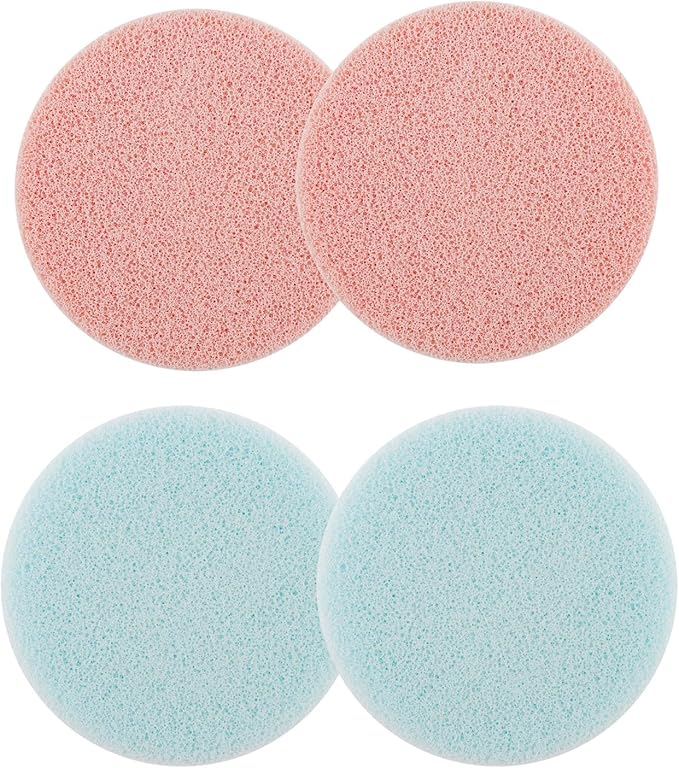 BAOFALI 4 Pcs/Set Stamp Scrubber,Stamp Cleaning Sponge,Ink Removing Tool for Applicable to Stamp Cleaning Cloth Stamps Rubber Stamps,Stamp Positioners and Craft Supplies Tool （Pink,Light Blue）