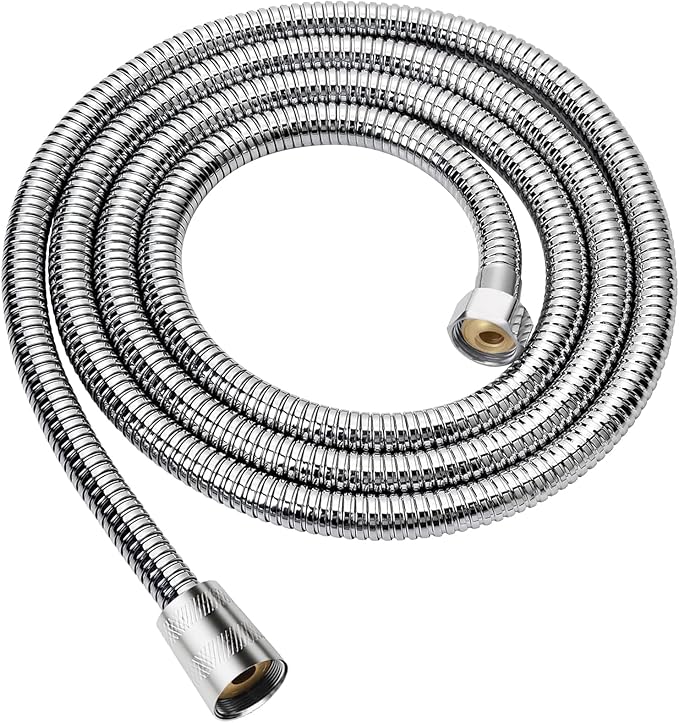 79-Inch Stainless Steel Shower Hose, FSDIYU Extra Long Flexible Anti-Kink Handheld Shower Head Hose with Universal G1/2 Insert for Pet Bathing, RV Cleaning, Bidet Hoses Extension Replacement