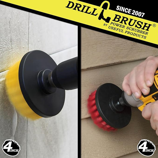 Bathroom Accessories - Shower Curtain - Bath Mat - Drill Brush - Spin Brush Scrub Kit - Grout Cleaner - Concrete Bird Bath, Benches, Statuary - Hard Water, Calcium, Mineral Deposits, Soap Scum, Rust