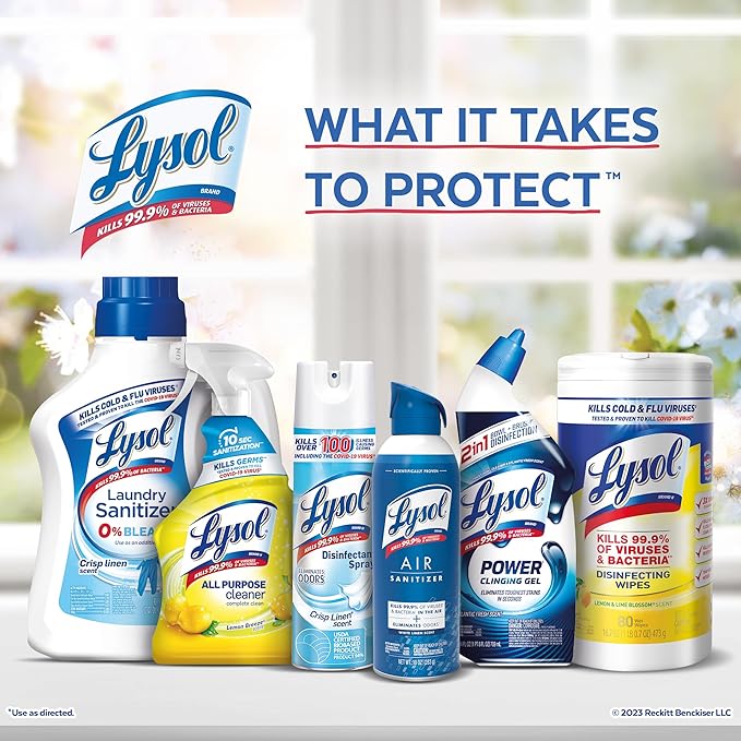 Lysol Bathroom Cleaner Spray, Blue, Island Breeze, 48oz (2X24oz)