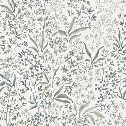 Heroad Green Floral Peel and Stick Wallpaper 17.3''x196'' Boho Contact Paper for Cabinets Drawers Liner Removable Self Adhesive Wall Paper for Bathroom Waterproof Vinyl Roll