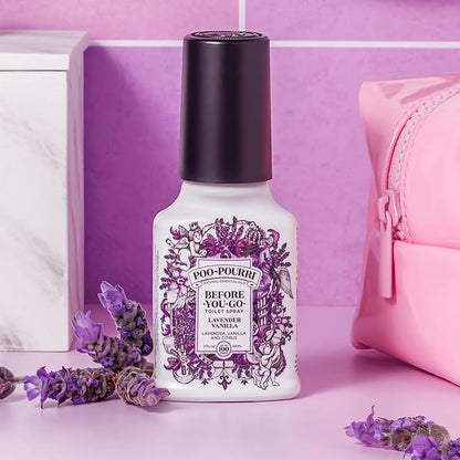 Poo-Pourri Before-You-Go Pocket Toilet Spray, Travel Essentials, Tropical Hibiscus, 1 Fl Oz, Up to 50 Uses, On-The-Go Bathroom Odor Deodorizer with Essential Oils, TSA Approved Size, Hibiscus, Apricot