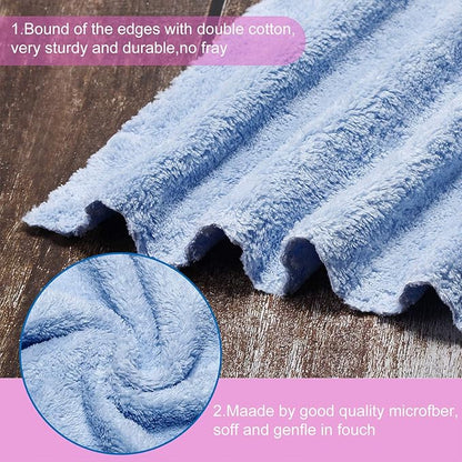 Syhood 12 Pieces Face Wash Cloth 12 x 12 in Makeup Remover Cloths Towel Coral Velvet Facial Microfiber Soft Fast Drying Facial Cleansing Towel for Face(Beige, Blue, Purple, Brown, Green, Pink)