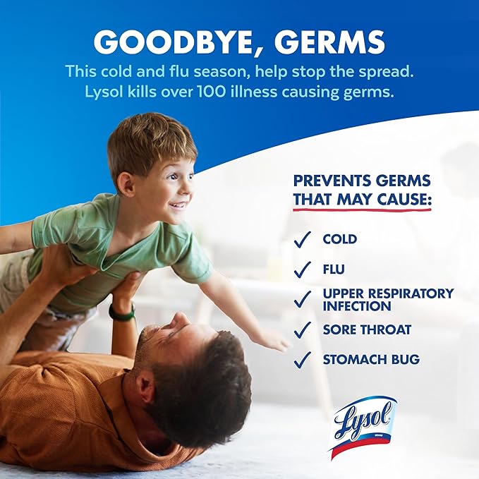 Lysol Disinfectant Spray, Sanitizing and Antibacterial Spray, For Disinfecting and Deodorizing, Lemon Breeze, 19 Fl Oz (Pack of 2)