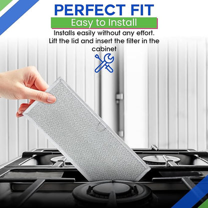 Downdraft Stovetop Filter Replacement for 71002111 Jenn Air Filter Downdraft 15.6” x 6.4” - Range Oven Filter Fits Into Jennair Downdraft Filter Vent and Protects the Stove Fan (2-Pack)