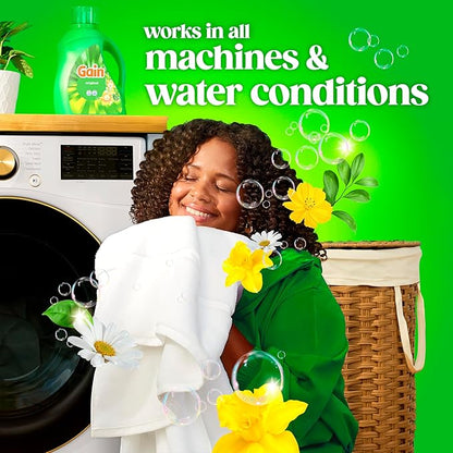 Gain Liquid Laundry Detergent, Original Scent, 177 fl oz, Freshness + Odor Fighting, Laundry Detergent Liquid Soap, HE compatible, 134 loads (Packaging May Vary)