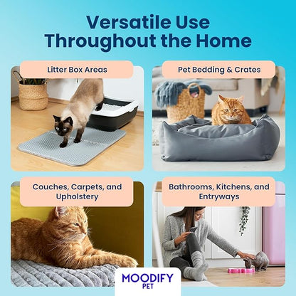 MoodifyPet Cat Litter Odor Pet Odor Eliminator For Home, 12-Pack – Hangable Odor Absorber with Patented Advanced Neutralisation Tech – Cat Scent Eliminator, Lasts Up To 30 Days, Safe for Pets & Kids