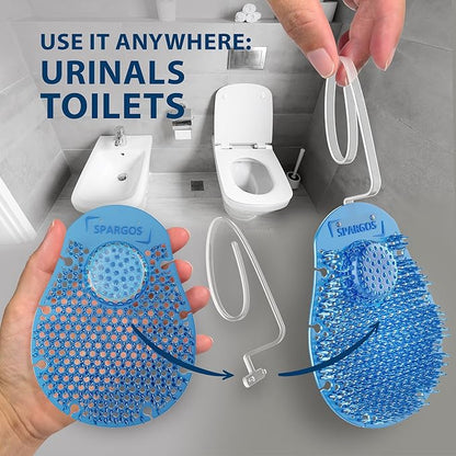 12-Pack Rim Hanger Toilet Bowl Cleaner & Urinal Screen All-in-One | Ocean Breeze Splash Guard | Each Lasts 7 Days (5-Month Supply) | Commercial & Home Deodorizer | Gloves Included
