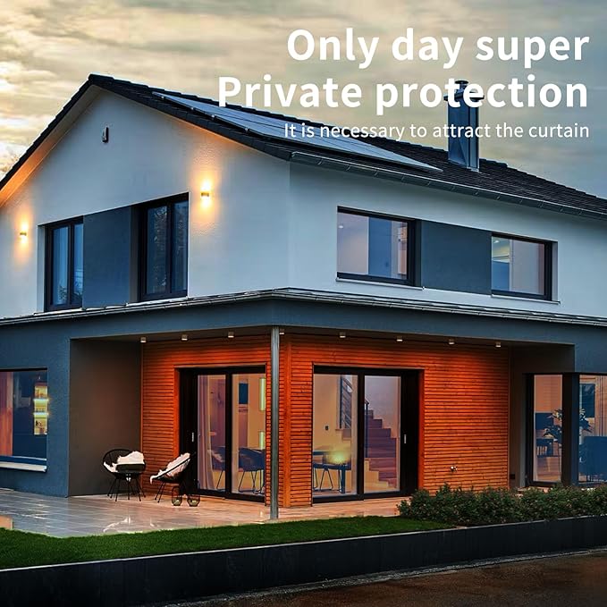 Filmgoo Window Privacy Film One Way Daytime Mirror Tint Treatments UV Heat Control Vinyl Stickers Sun Block Glass Paper Door Covering Reflective 23.6 Inch x 32.8 Feet Blue Silver