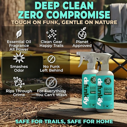 Fabric Freshener Spray, 32oz. 'Peppermint' Odor Remover Spray. Shoe Deodorizer, Carpet Deodorizer, Odor Eliminator for Strong Odors Cleaning Supplies. ProvenSafe™ Fabric Freshener for Sensitive Gear