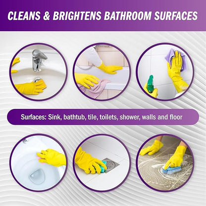 Bathroom Cleaner Concentrate- Makes 32 Gallons -Multipurpose Foaming Spray for Tub and Tile, Shower, Sink, Bathtub and Toilet
