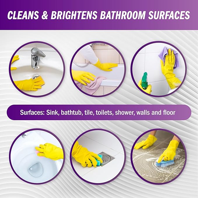 Bathroom Cleaner Concentrate- Makes 64 Gallons -Multipurpose Foaming Spray for Tub and Tile, Shower, Sink, Bathtub and Toilet