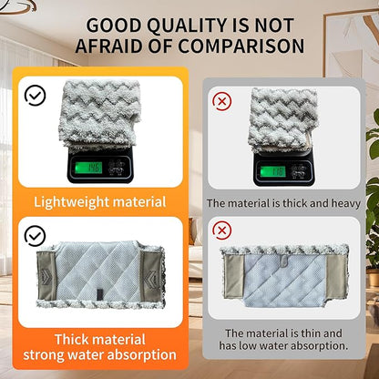 steam mop pad for Shark Lift-Away pro Genius steam mop Replacement Pads S3973, S3973D, S3973WM,3972 S5002Q, S6001W, S6002Contactless dust-Proof Grip Washable Replacement mop Pads（3pcs ）