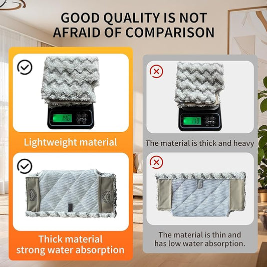 5Pcs steam mop pad for Shark Lift-Away pro Genius steam mop Replacement Pads S3973, S3973D, S3972,S3972BRN, S5002Q, S6002Contactless dust-Proof Grip Washable Replacement mop Pads (5Pcs)