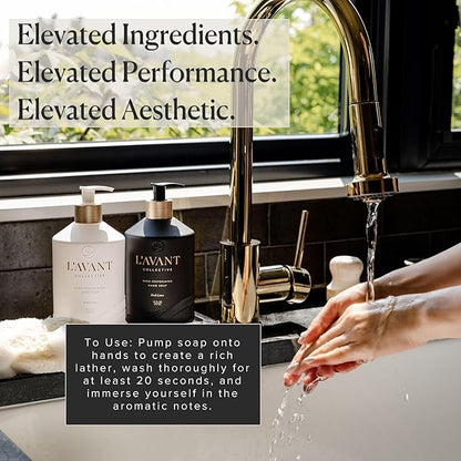L'AVANT Collective High Performing Dish Soap | Plant-Based Ingredients & High Performing Formula | Fresh Linen Scent | Reusable Glass Bottle I 16 FL oz/473 mL