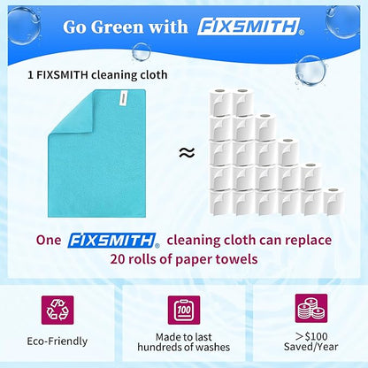 FIXSMITH Shop Towels-800 Pack, Multi-Functional Shop Rags, 12 x 16 in Microfiber Cleaning Cloth, Highly Absorbent Cleaning Rags, Cleaning Towels for Car Kitchen Home Office