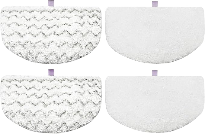 4 Pack Steam Mop Pads Replacement for Bissell Powerfresh Steam Mop 1940 1440 1544 1806 2075 Series, Model 5938 19402 19404 19408 19409 1940A 1940F 1940Q 1940T 1940W, Microfiber Washable, Reusable