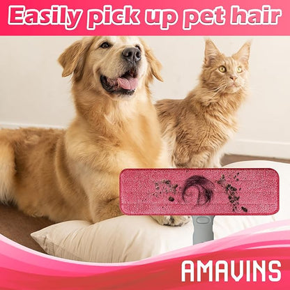 AmaVins 3 Pack Microfiber Cleaning Pads, Reusable Microfiber Mop Pads for 18 Inch Mop, Hardwood Floor Replacement Cleaning Mop Pads, Machine Washes