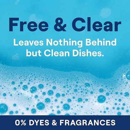 Seventh Generation Free & Clear Dishwasher Detergent Gel, 42 oz, 6 Pack, Targets Grease & Stuck-On Food For A Streak-Free Finish, Fragrance Free