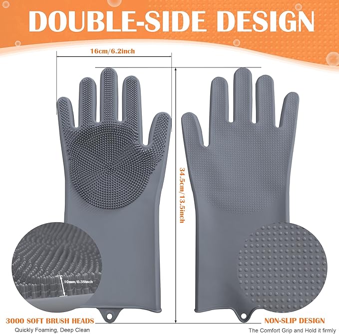 Pet grooming gloves,Dog washing gloves with High-Density Teeth with Five Finger Design to bathing and Massage for Dog