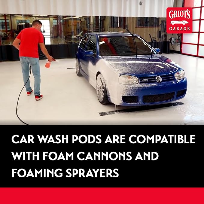 Griot's Garage Super-Concentrated Car Soap Pods for Wash Buckets, Foam Cannons, and Foaming Sprayers, pH Neutral, Auto Shampoo, 18 Pc, 10846