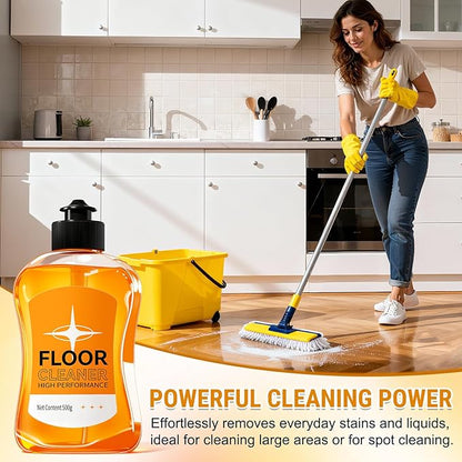 Household Hardwood Floor Cleaner, Floor Solution for Mopping Wood Tile Laminate, Marble, Natural Stones, Porcelain Shower Bathroom, Liquid-17.6 Fl Oz1 Bottle