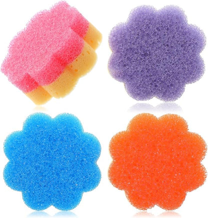 4 Colorful Scrub Sponge Dual-Sided Dish Sponges for Scrubbing Non-Scratch Cleaning Sponges Temperature Controlled Kitchen Sponge Multi Functional Cleaning Tools for Kitchen Bathroom Floor