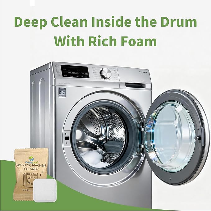 Washing Machine Cleaner Tablets 24 Pack, Washer Machine Cleaner Tablets For HE Front Loader & Top Load Washer