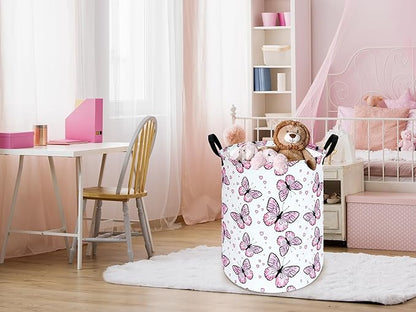 Round Laundry Basket Storage Bins Nursery Hamper Gift Baskets for Home,Office,Home Decor