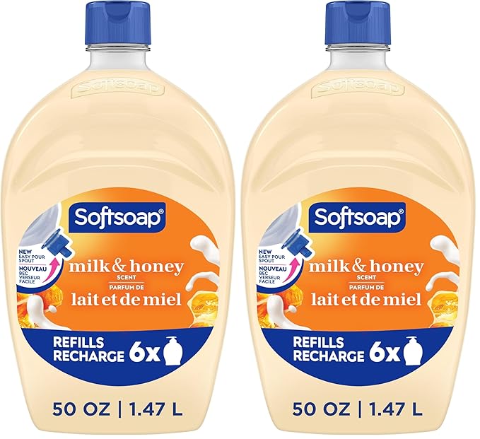 Softsoap Milk & Honey Scented, Liquid Hand Soap Refill, 50 Ounce (Pack of 2)
