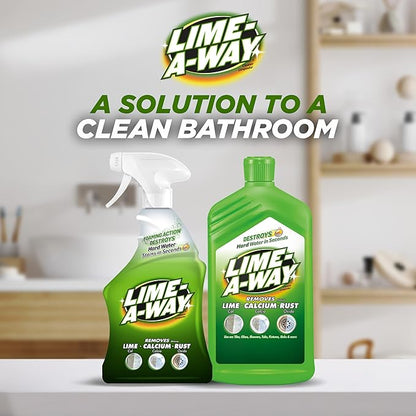 Lime-A-Way Bathroom Cleaner, 32 fl oz Bottle, Removes Lime Calcium Rust