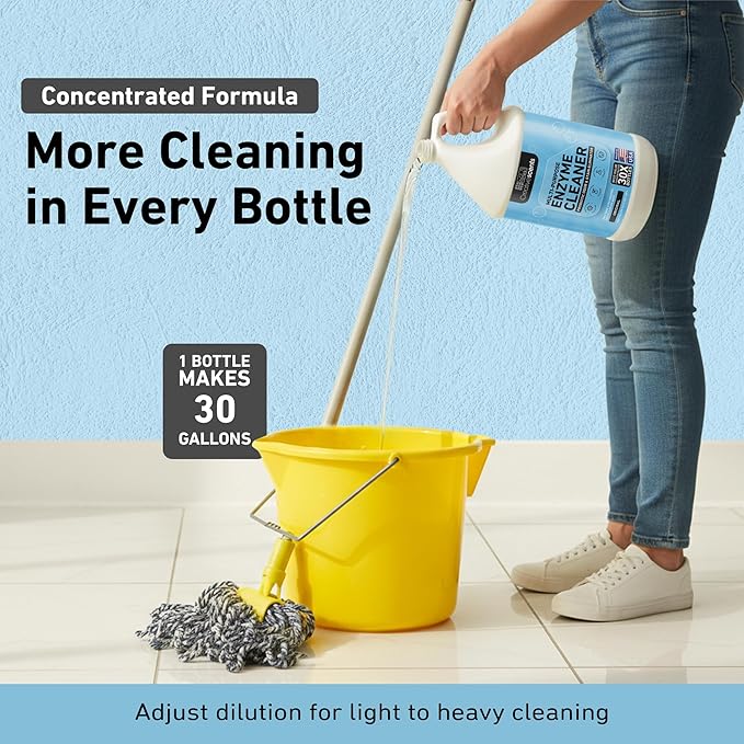 Creative Scents Multipurpose Enzyme Cleaner & Odor Remover | Deodorizer for Floor, Carpet, Drain, Pipes | Pet Urine Odor Eliminator | Enzyme Cleaner for Cat Urine & Dog Poop | Half Gallon - Original