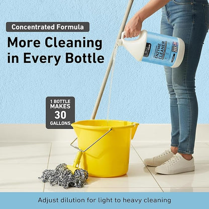 Creative Scents Multipurpose Enzyme Cleaner & Odor Remover | Deodorizer for Floor, Carpet, Drain, Pipes | Pet Urine Odor Eliminator | Enzyme Cleaner for Cat Urine & Dog Poop | Half Gallon - Original