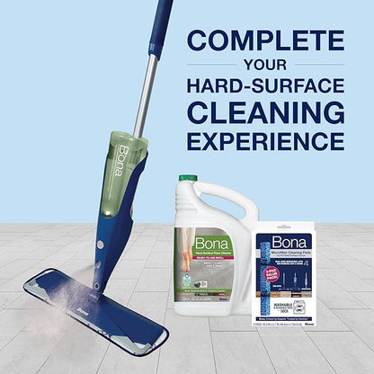 Bona Multi-Surface Floor Cleaner Refill - 128 fl oz - Unscented - Refill for Bona Spray Mops and Spray Bottles - Residue-Free Floor Cleaning Solution for Stone, Tile, Laminate, and Vinyl Floors