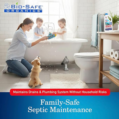 DrainFix & Septic Restorer – 32 oz Enzyme Septic Tank Treatment & Drainfield Restoration – Organic Drain Cleaner for Sewer Lines, RV & Home Plumbing – Safe for Pipes & Septic Systems