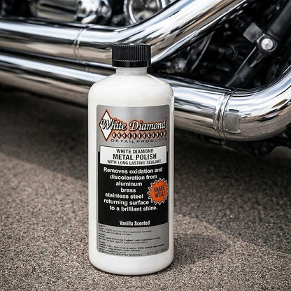 Schultz Laboratories White Diamond Metal Polish & Long Lasting Sealant - Perfect for Stainless Steel, Brass, Aluminum, Chrome, Gold, Silver - Sealant, Rust Remover/Preventer, Jewelry, Boats - 3 Pack