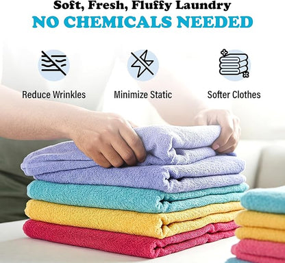 Smart Sheep Wool Dryer Balls - 6-Pack - XL Premium Natural Fabric Softener Award-Winning - Wool Balls Replaces Dryer Sheets - Wool Balls for Dryer - Laundry Balls for Dryer (Marching Penguins)