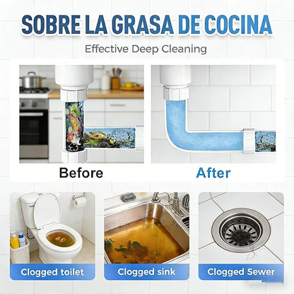 2026 Upgraded Wild Tornado Sink & Drain Cleaner Powder, Pipeline Dredging Agent, Sink and Drain Cleaner Powder, Multi-functional Fast-Acting Pipe Dredging Agent for Kitchen and Toilet Pipeline (3pcs)