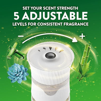 Air Wick Plug In Scented Oil Refill, Infused with Essential Oils, Plug In Air Fresheners for Home, Blue Agave & Bamboo, 4 ct