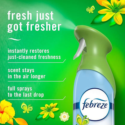 Febreze Air Mist, Air Freshener Spray, Odor Fighting Room Spray, Deodorizer for Home Bathroom Kitchen Office Apartment Dorm Room Classroom, Gain Original Scent, 8.1oz, (Pack of 2)