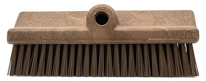 SPARTA 40423EC01 Plastic Floor Scrub Brush, Wall Brush, Equipment Brush With Nonabsorbent Bristles For Industrial Kitchens, Hospitals, Commercial Cleaning, 10 Inches, Brown