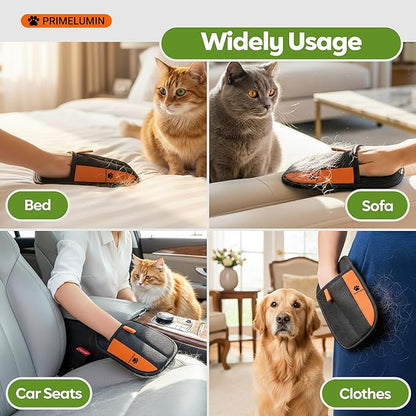 Pet Hair Remover Glove for Dogs & Cats – Upgraded Electrostatic Reusable Pet Hair Removal Mitt & Fur Remover Tool for Couch, Furniture, Sofa, Carpet, Car Seats & Clothes