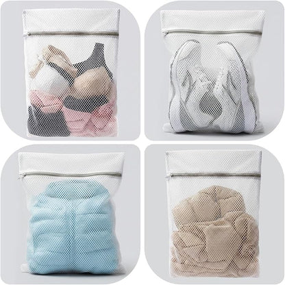 Mesh Laundry Bags for Delicates,16 x 20 Inches Honeycomb Zippered Washing Bags for Lingerie and Delicate Garments, 3 Pack