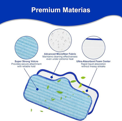Microfiber Pads for Dupray Neat Steam Cleaner, Durable, Reusable and Machine Washable, Microfiber Replacement Mop Pads for Dupray Steam Cleaner Accessories, 3Pack