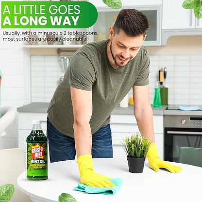 Crest-O-Mint Oil Multipurpose Cleaner & Degreaser, Simple All-Purpose Household Cleaner & Deodorizer, Natural Wintergreen Mint Scent, Made in USA (2, 16 fl oz)