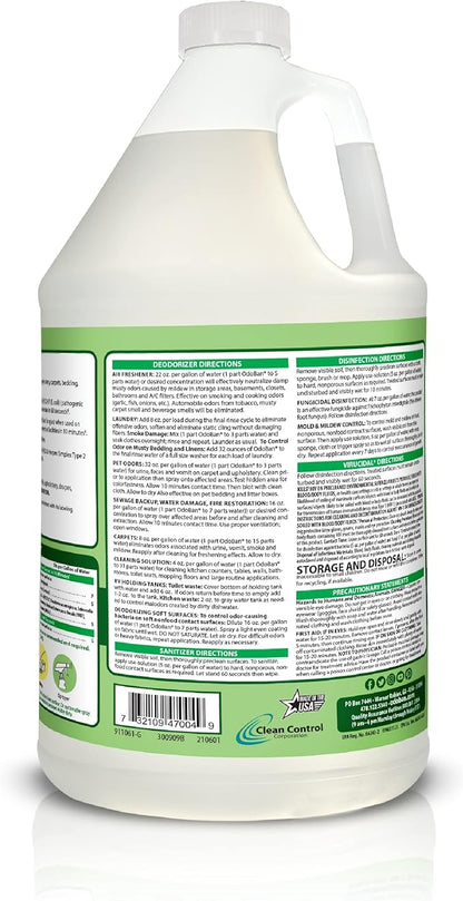 OdoBan Disinfectant Concentrate and Odor Eliminator, Made in the USA, Original Eucalyptus, Lavender and Cotton Breeze Scents, 3 Gallons