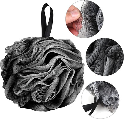 Fu Store Loofah Sponge Shower Loofahs 50g Bath Sponges Mesh Balls Body Scrubber Exfoliator Wash Back Scrubber Bathroom Men Women 4 Pack Scrubbers Cleaning Bathing Accessories